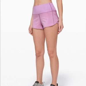 lululemon speed up shorts - high rise, size 10